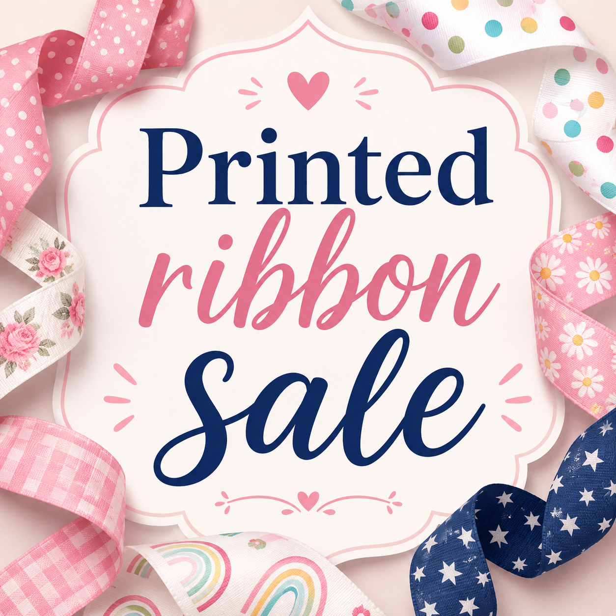 Printed ribbon clean out sale